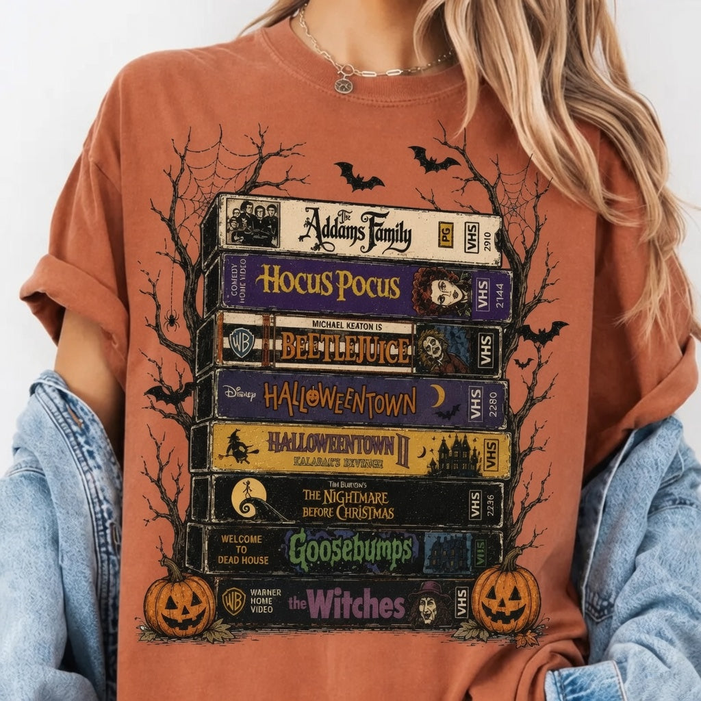 Vintage VHS Movie Halloween Tee